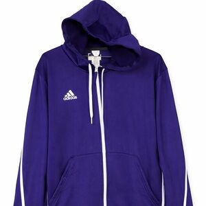 Adidas athletic Aeroready Track Jacket in purple, size L 3 stripes Adidas